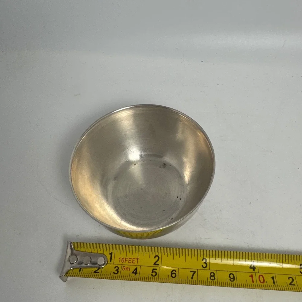 Small Metal Bowl Unisex 3.5in Silver Good Vintage T100 Hallmark